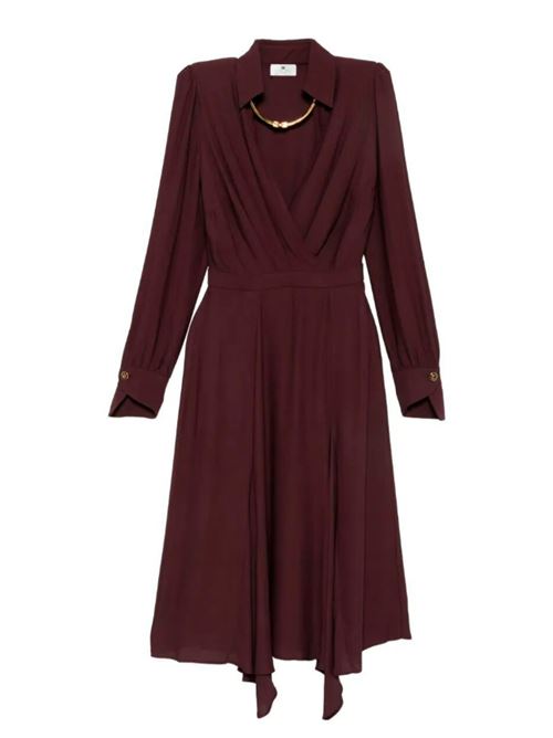 ABITO CON COLLANA TUBOLARE ELISABETTA FRANCHI | ABT0356E2EA4 Merlot